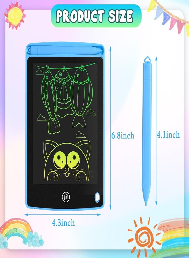 مجموعة من 12 لوحة كتابة LCD للأطفال مقاس 6.5 بوصة، لوحة رسم ملونة مع مسح بضغطة واحدة، قفل، وقلم، بدون شاشة بلو راي، لعبة لوحة الرسم للأعمار من 3 إلى 12 سنة، هدايا للأولاد والبنات (وردي، أزرق، أسود) - Image 2
